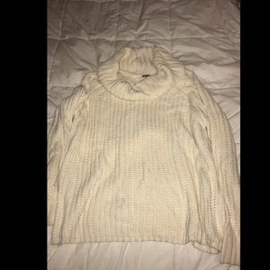 Funnel neck drop sweater